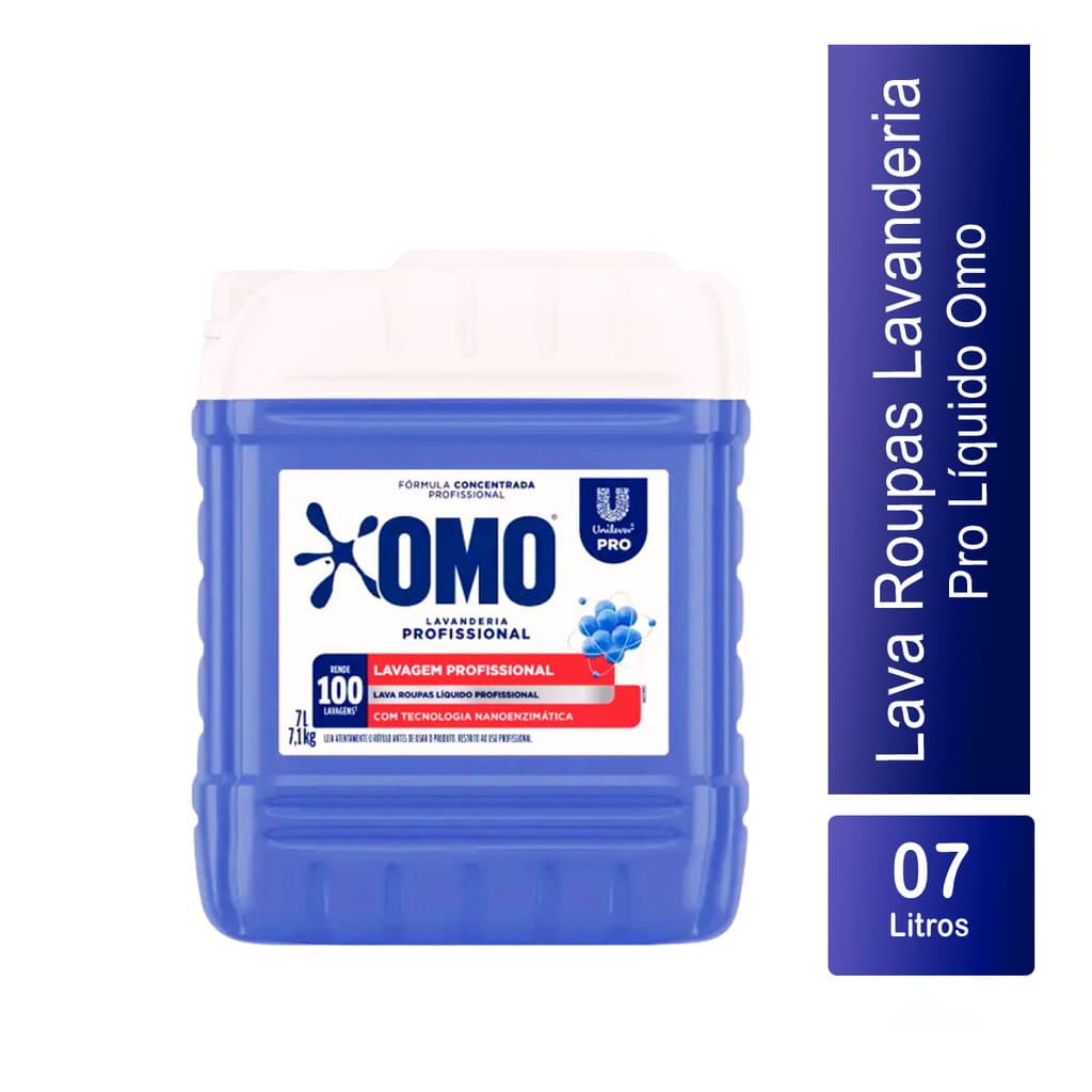 OMO Lavanderia Pro 7L Concentrado – Limpeza Profissional com Economia